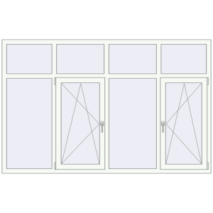 Купити Вікна 2300x1470 мм REHAU Euro 60 Білий (RAL 9016) з двох сторін