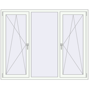 Купити Вікна 1750x1400 мм REHAU Euro 70 Білий (RAL 9016) з двох сторін