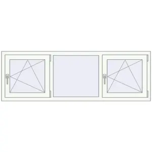 Купити Вікна 1800x600 мм REHAU Euro 60 Білий (RAL 9016) з двох сторін