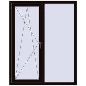 Купити Вікна 1200x1500 мм REHAU SYNEGO MD BLACK_BROWN з двох сторін