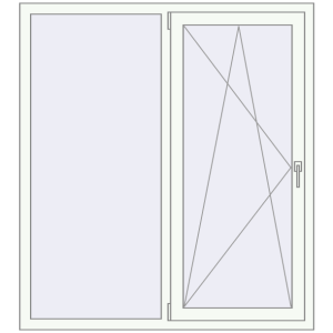 Купити Вікна 1350x1500 мм REHAU Euro 60 Білий (RAL 9016) з двох сторін