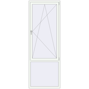 Купити Вікна 920x2560 мм REHAU SYNEGO MD Білий (RAL 9016) з двох сторін