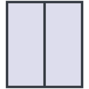 Металопластикове вікно 1600x1800 мм Двостулкове (комплектація: Базова). Вид зсередини Купити Вікна 1600x1800 мм REHAU Brillant-Design ANTHRACITE_GREY_STRUKTURAL з двох сторін