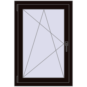 Купити Вікна 700x1025 мм REHAU SYNEGO MD BLACK_BROWN з двох сторін
