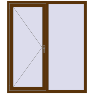 Купити Вікна 1300x1500 мм REHAU Euro 70 WALNUT з двох сторін