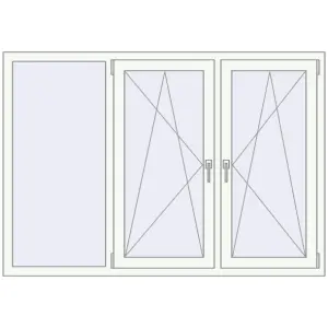 Купити Вікна 1725x1200 мм REHAU Euro 60 Білий (RAL 9016) з двох сторін