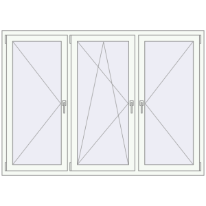 Купити Вікна 1900x1360 мм REHAU Euro 70 Білий (RAL 9016) з двох сторін