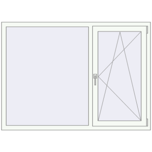 Купити Вікна 1600x1160 мм REHAU Euro 70 Білий (RAL 9016) з двох сторін