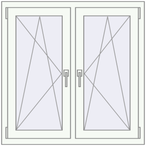 Купити Вікна 1000x1000 мм REHAU Euro 60 Білий (RAL 9016) з двох сторін