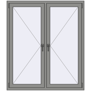 Купити Вікна 1300x1500 мм Altest Pony 375 RAL 9007 Grey aluminium з двох сторін