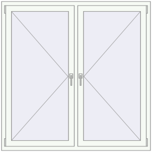 Купити Вікна 1500x1500 мм REHAU Euro 70 Білий (RAL 9016) з двох сторін