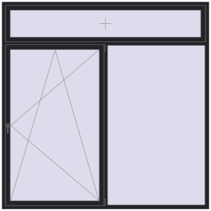 Купити Вікна 2500x2500 мм REHAU Euro 70 BLACK_ULTI-MATT з двох сторін