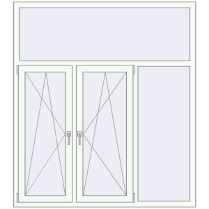 Купити Вікна 1600x1800 мм REHAU Euro 60