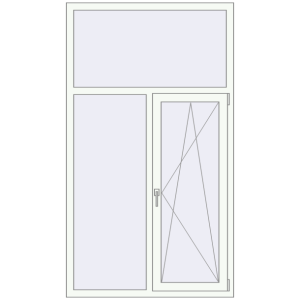 Купити Вікна 1140x2005 мм REHAU Brillant-Design Білий (RAL 9016) з двох сторін
