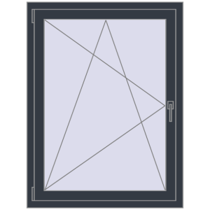 Купити Вікна 900x1200 мм REHAU Euro 60 ANTHRACITE_GREY_STRUKTURAL з двох сторін