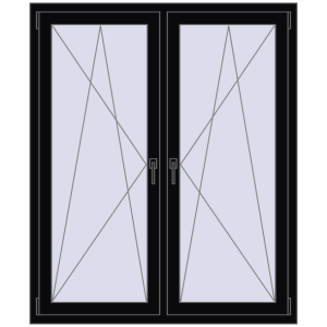 Купити Вікна 1250x1500 мм Altest Pony 375 RAL 9005 Jet black з двох сторін