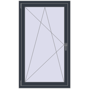 Купити Вікна 900x1400 мм REHAU Euro 70 ANTHRACITE_GREY_STRUKTURAL з двох сторін