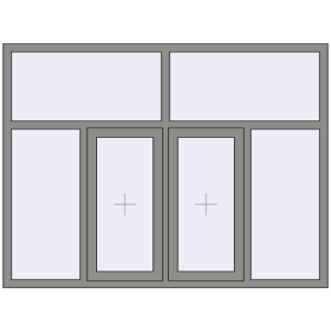 Купити Вікна 2000x1500 мм Altest Pony 375 RAL 9007 Grey aluminium з двох сторін