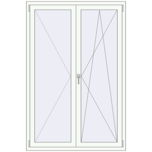 Металопластикове вікно 1200x1800 мм Одностулкове (комплектація: За замовчуванням). Вид зсередини Купити Вікна 1200x1800 мм REHAU Euro 60