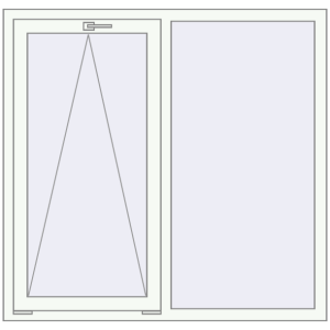 Купити Вікна 1350x1300 мм REHAU Euro 70 Білий (RAL 9016) з двох сторін