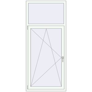 Купити Вікна 880x1980 мм REHAU Euro 60 Білий (RAL 9016) з двох сторін