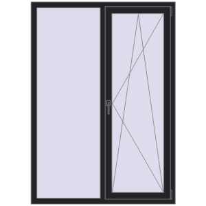 Купити Вікна 1250x1750 мм REHAU Euro 70 BLACK_ULTI-MATT з двох сторін