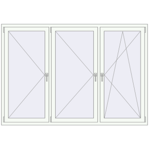 Купити Вікна 2100x1450 мм REHAU SYNEGO MD Білий (RAL 9016) з двох сторін