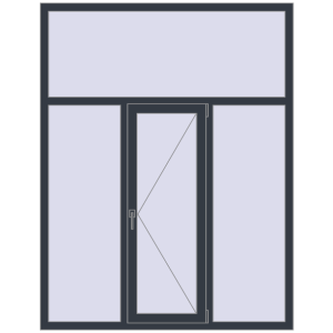 Металопластикове вікно 1550x2000 мм Тристулкове з фрамугою (комплектація: За замовчуванням). Вид зсередини Купити Вікна 1550x2000 мм REHAU Euro 60 ANTHRACITE_GREY_STRUKTURAL з двох сторін