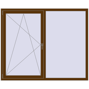 Купити Вікна 1750x1440 мм REHAU Euro 60 WALNUT з двох сторін
