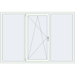 Купити Вікна 2100x1450 мм REHAU Euro 60 Білий (RAL 9016) з двох сторін