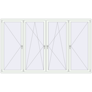 Купити Вікна 3000x1800 мм REHAU Euro 60 Білий (RAL 9016) з двох сторін