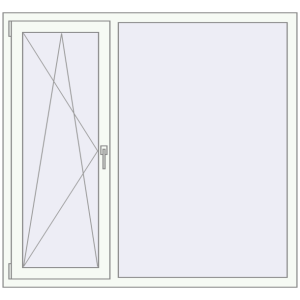 Купити Вікна 1500x1400 мм REHAU SYNEGO MD Білий (RAL 9016) з двох сторін