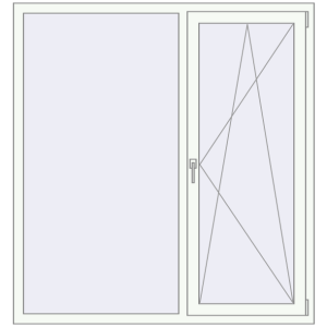 Купити Вікна 1500x1600 мм REHAU Euro 70 Білий (RAL 9016) з двох сторін