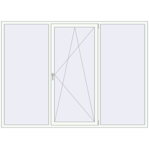 Купити Вікна 2550x1850 мм REHAU Euro 60 Білий (RAL 9016) з двох сторін