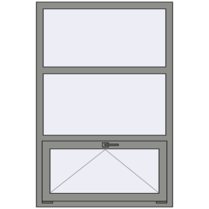 Купити Вікна 1000x1500 мм Altest Pony 375 RAL 9007 Grey aluminium з двох сторін