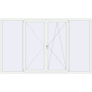 Купити Вікна 3000x1800 мм REHAU Euro 70 Білий (RAL 9016) з двох сторін