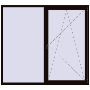 Металопластикове вікно 2000x1800 мм Двостулкове (комплектація: Оптимальна). Вид зсередини Купити Вікна 2000x1800 мм REHAU Euro 60