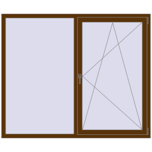 Купити Вікна 1800x1500 мм REHAU Euro 70 WALNUT з двох сторін