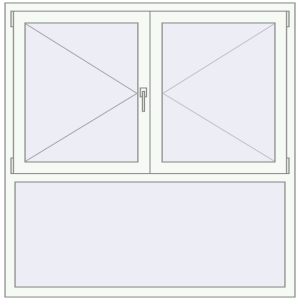 Купити Вікна 1450x1470 мм REHAU Euro 70 Білий (RAL 9016) з двох сторін