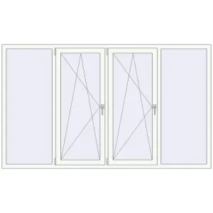 Купити Вікна 2450x1450 мм REHAU Euro 70 Білий (RAL 9016) з двох сторін