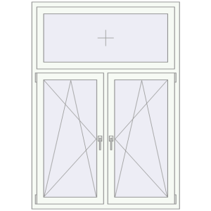 Купити Вікна 1250x1750 мм REHAU Euro 70 Білий (RAL 9016) з двох сторін