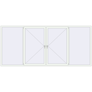 Купити Вікна 3700x1650 мм REHAU Brillant-Design Білий (RAL 9016) з двох сторін