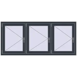 Купити Вікна 1800x800 мм REHAU Euro 60 ANTHRACITE_GREY_STRUKTURAL з двох сторін