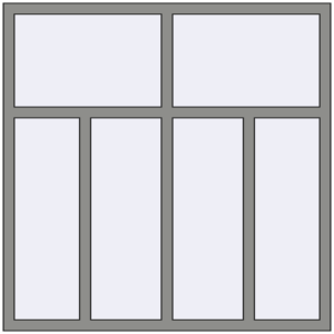 Купити Вікна 1500x1500 мм Altest Pony 375 RAL 9007 Grey aluminium з двох сторін