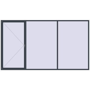Купити Вікна 3900x2200 мм REHAU Euro 70 ANTHRACITE_GREY_STRUKTURAL з двох сторін