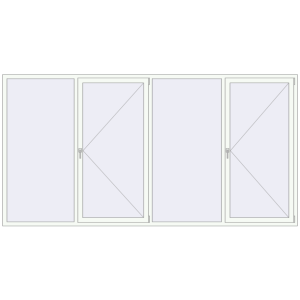 Купити Вікна 3500x1800 мм REHAU Euro 60 Білий (RAL 9016) з двох сторін