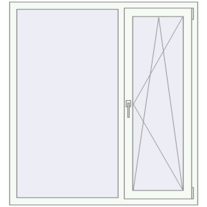 Купити Вікна 1300x1400 мм REHAU Euro 70 Білий (RAL 9016) з двох сторін