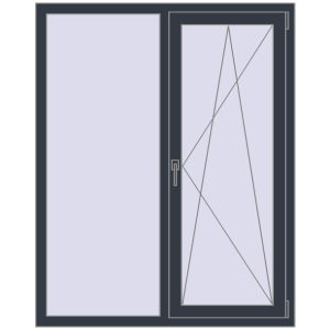 Купити Вікна 1200x1500 мм REHAU SYNEGO MD ANTHRACITE_GREY_STRUKTURAL з двох сторін