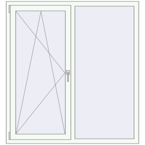 Купити Вікна 1400x1500 мм REHAU Euro 70 Білий (RAL 9016) з двох сторін