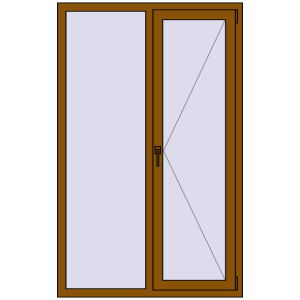 Купити Вікна 1100x1750 мм REHAU SYNEGO MD GOLDEN OAK з двох сторін